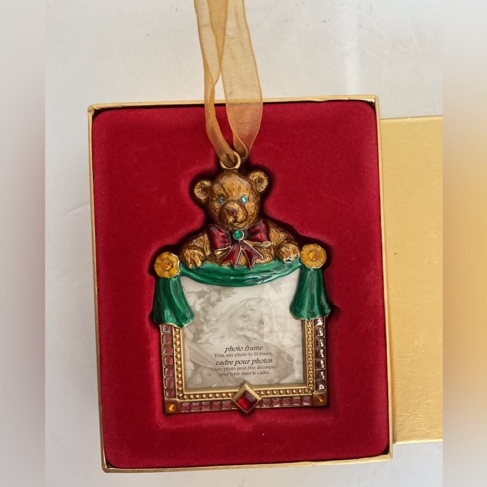 Costco Enamel Bear Photo Frame NWT